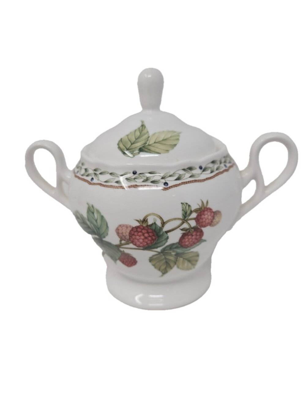 Vintage 1980s Noritake Primachina Lidded 2 Handled Sugar Bowl Royal Orchard 9416